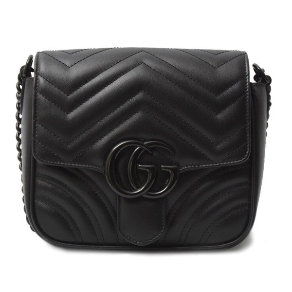 GUCCI GG Marmont Quilted Leather Shoulder Bag with Chain Strap 739681 504642