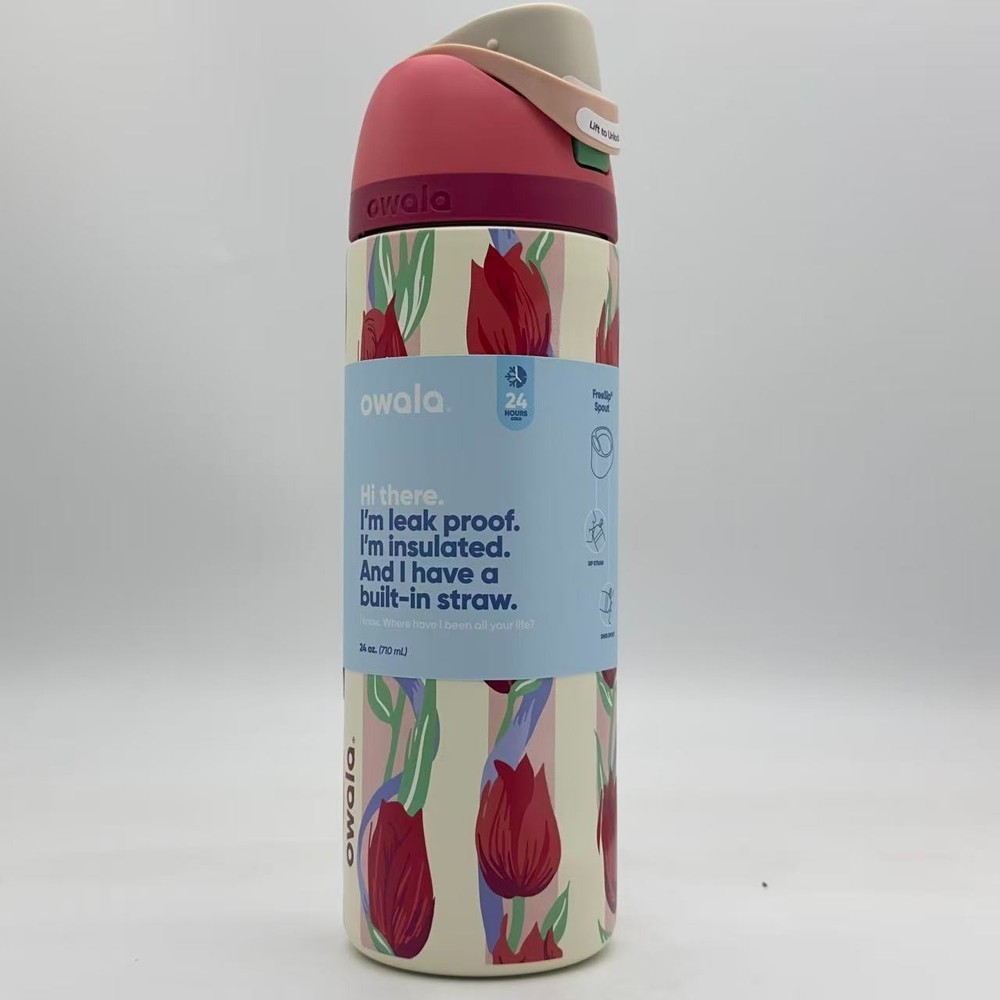 Owala 24oz FreeSip Water Bottle Tulip Bouquet – Urban Outfitters