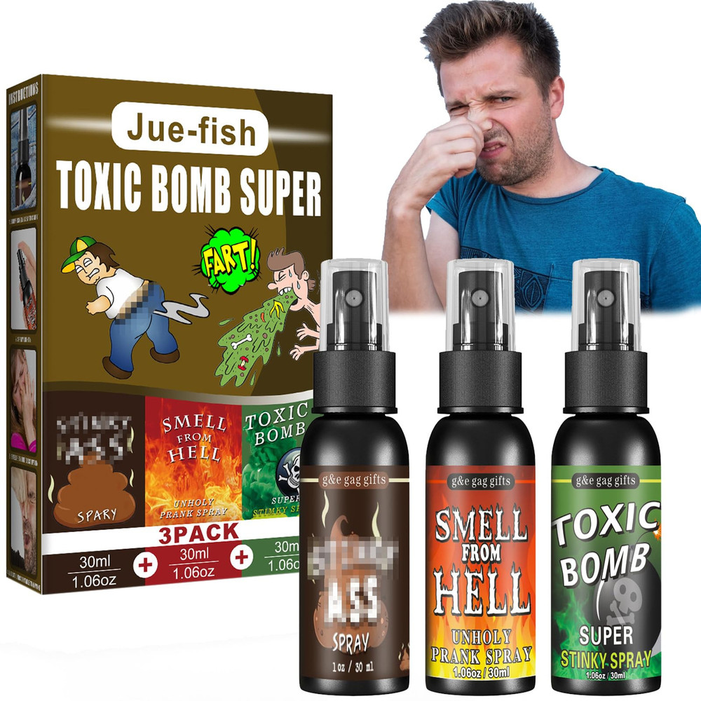 Extra Strong Spray Prank Stuff & Joke Toys, 3 Pack Wet Potent Stink Spray Sup...