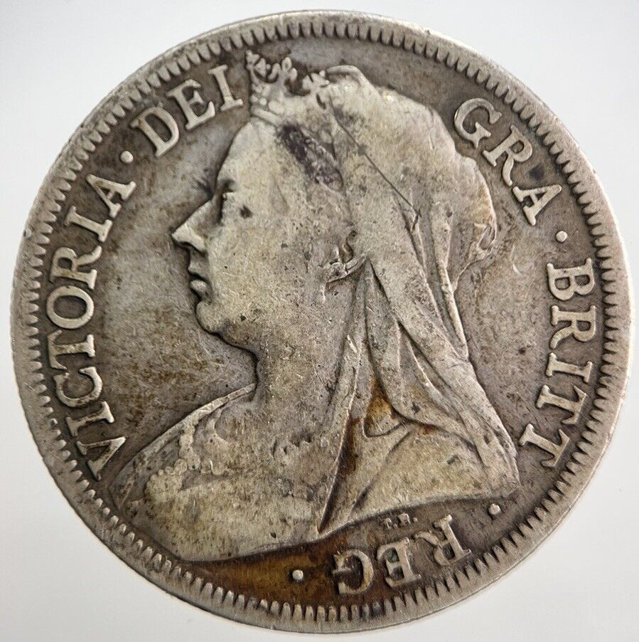 1900 Victoria Half-Crown Silver Coin | Collectable Grade | a7246