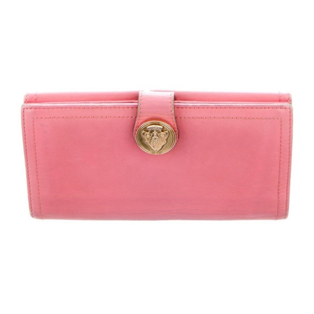 Authentic GUCCI Hysteria Pink Leather Bifold Long Credit Card Coun Wallet
