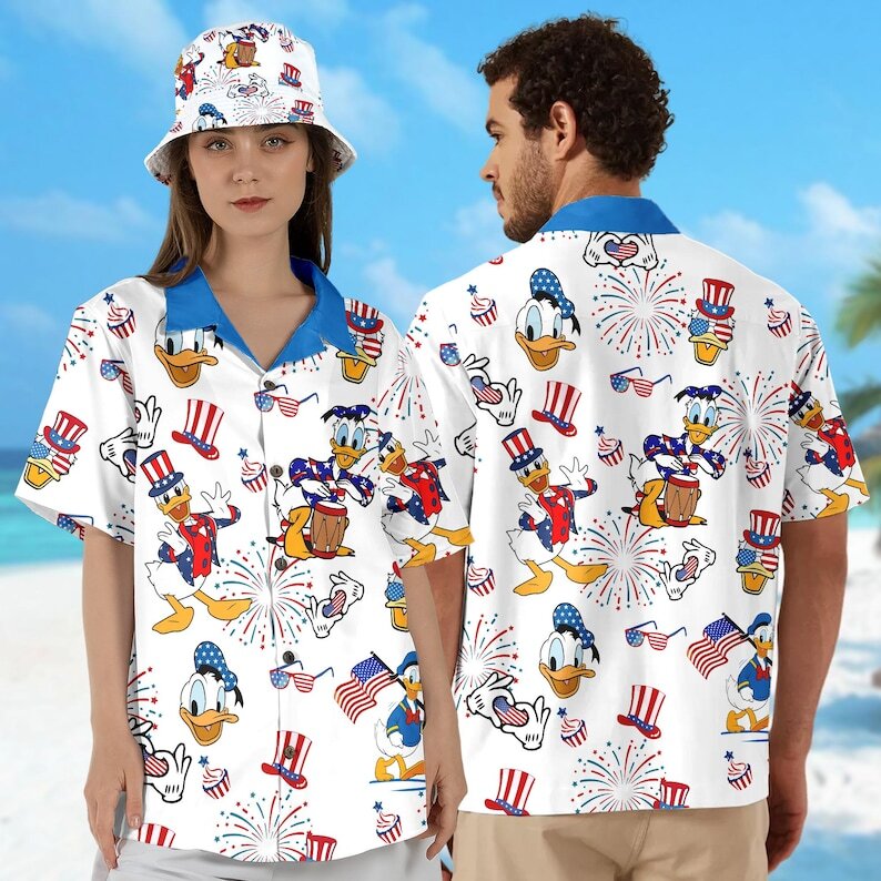Donald Duck 4th July 3D HAWAII SHIRT MOTHER DAY GIFT ALL OVER PRINT BEST PRICE