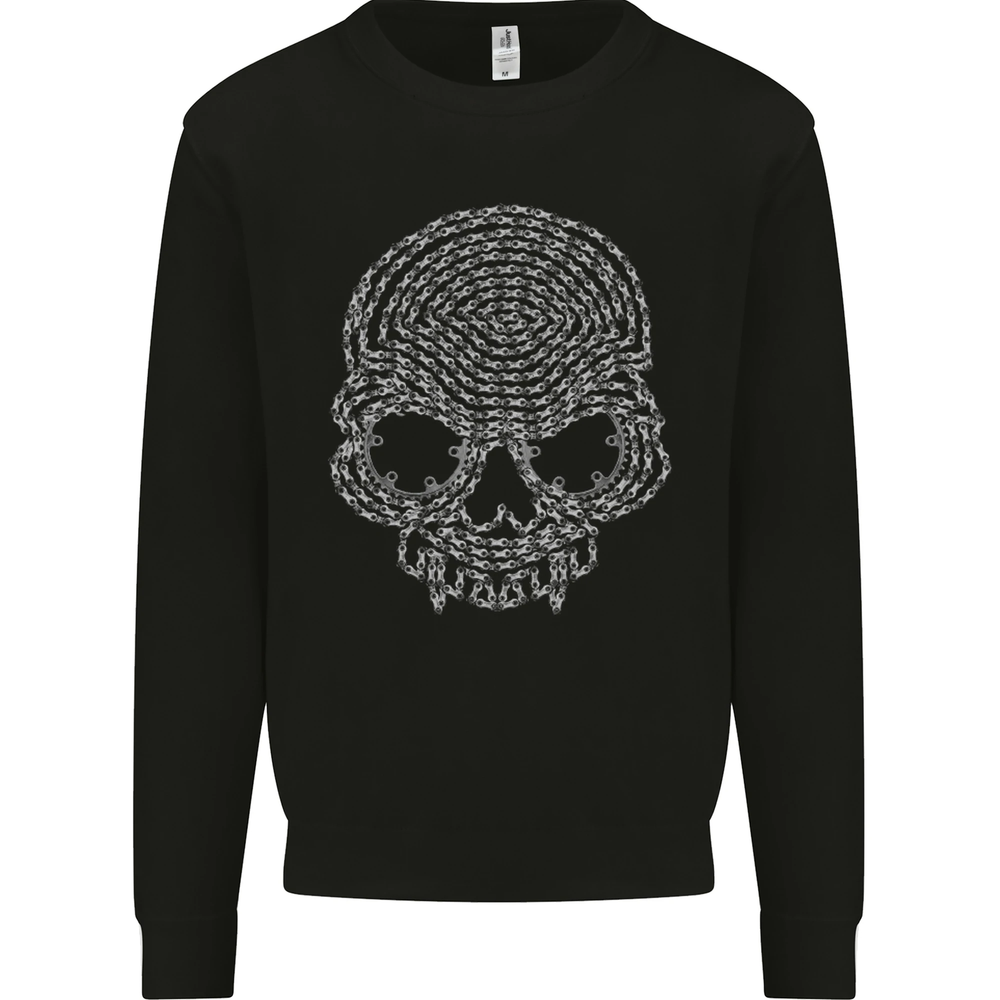 Skull of Chains Biker Motorcycle Motorbike Mens Sweatshirt Jumper