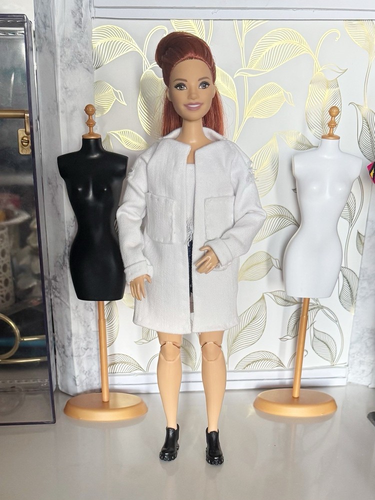 Hand-sewn Ripped Denim Jacket For Barbie Doll ( Curvy Doll )