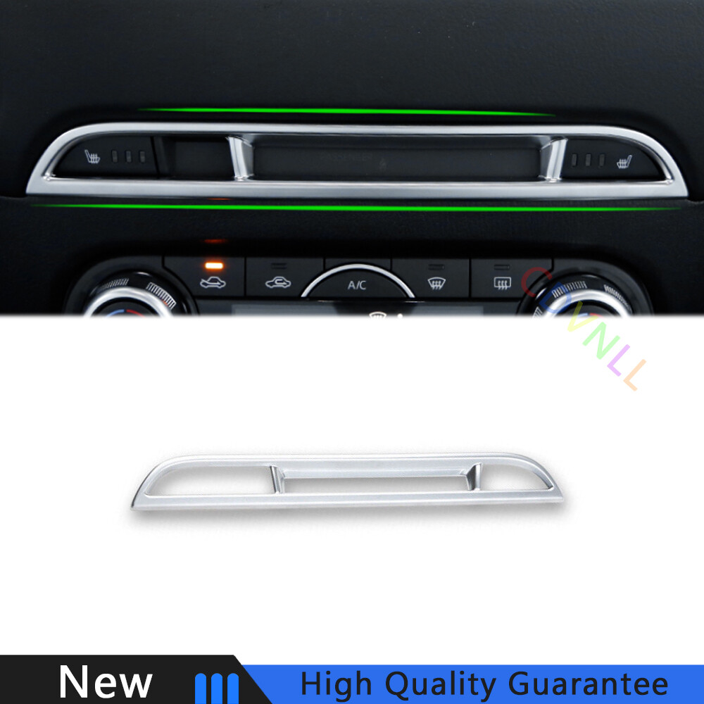 Fit For Mazda CX-5 2017-2021 Matte Silver Center Console Seat Heater Cover Trim