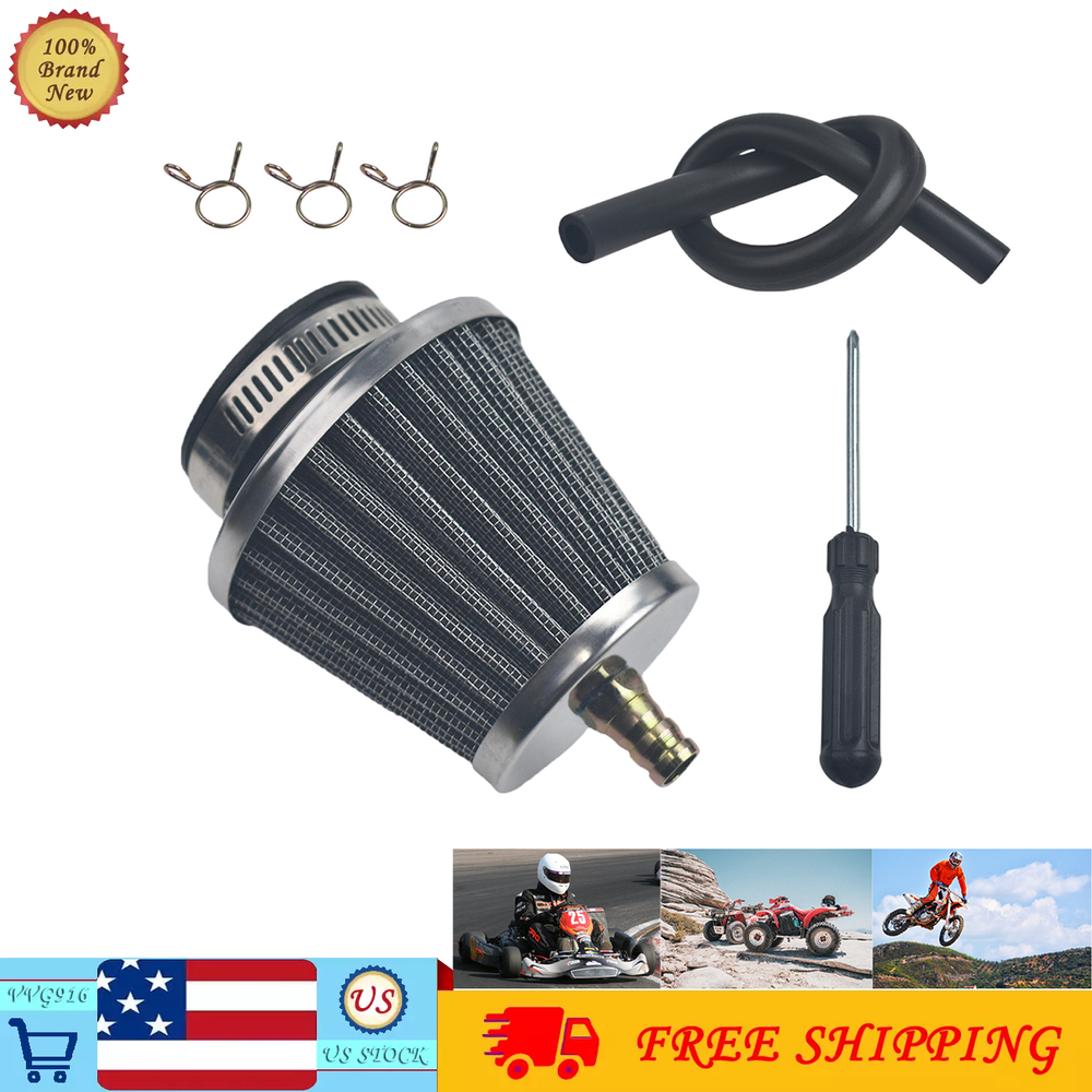 38mm 39mm 40mm Air Filter with Nipple For 50cc QMB139 Moped Scooter ATV