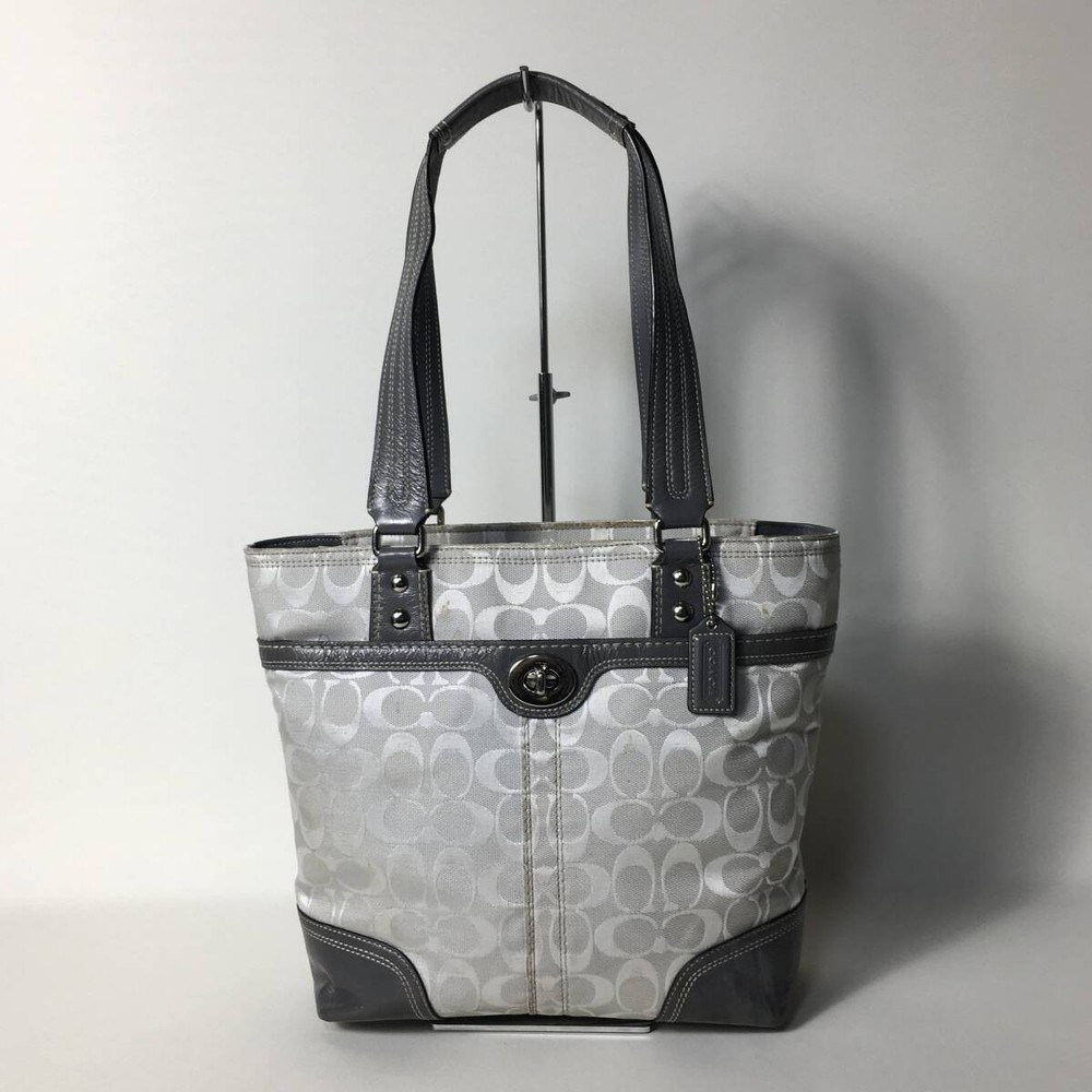 Coach Grey Signature Handbag 75B221