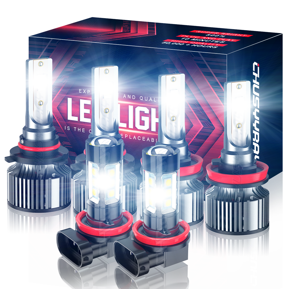 For Chevy Equinox 2010-2017 Hi/Lo Beam Fog Light LED Headlight Bulbs Kit 6000K
