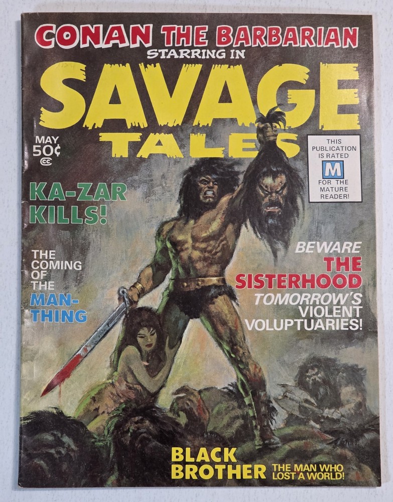 Savage Tales 1 VF+ 1st Man-Thing Early Conan 1971 Barry Windsor-Smith High Grade