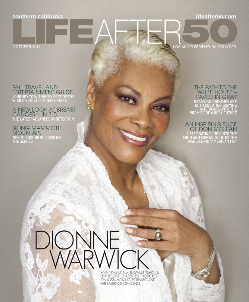 LIFE AFTER 50 MAGAZINE DIONNE WARWICK COVER OCTOBER 2012 OUT OF PRINT