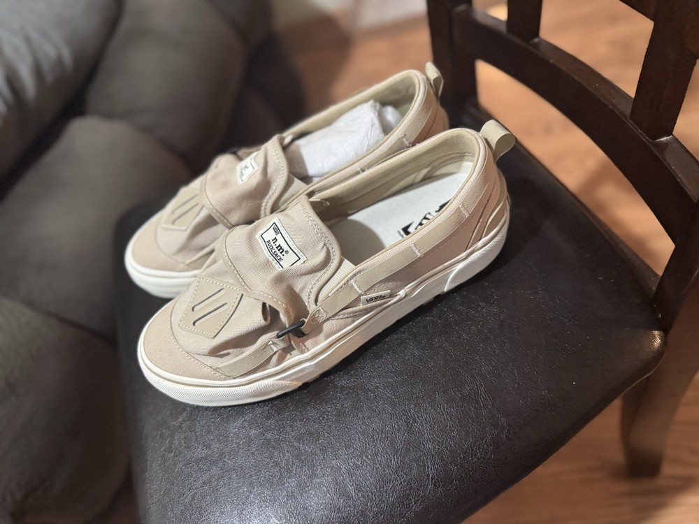 Vans Nicole McLaughlin Grey/Black Van Slip Ons Collaboration