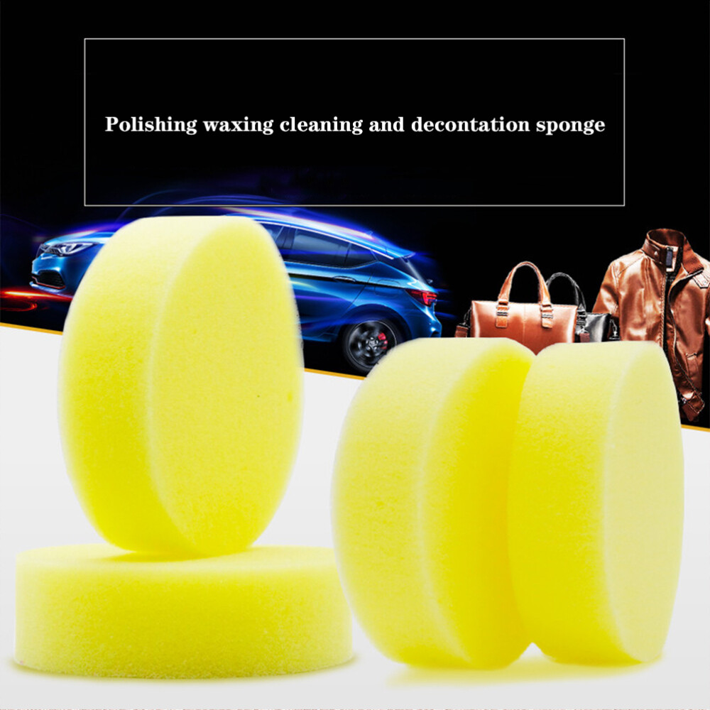 2 Pack Fluffy Animal Tail Wax Applicator Sponge Brush Cleaning Pads