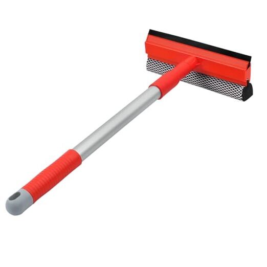 Windshield Cleaner Tool 2 in 1 Car Window Squeegee with Extendable Handle
