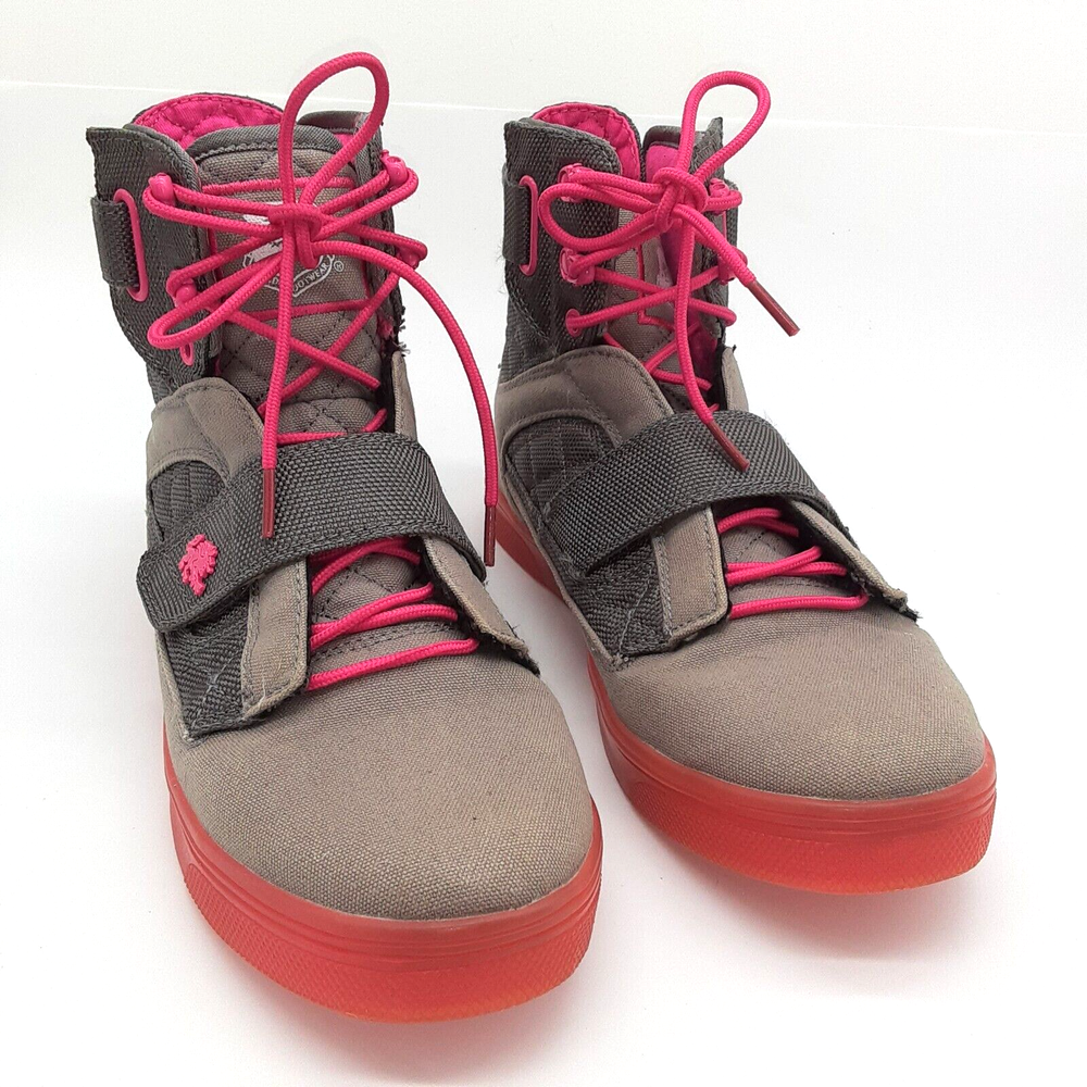 Vlado Footwear Atlas II Gray Pink Hi Top Shoes Hip Hop Dance Fashion Womens 9