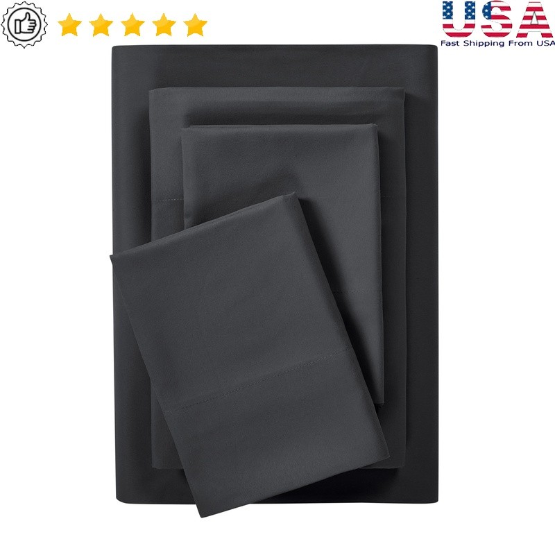 Copper Infused Microfiber Bed Sheets Antimicrobial Cooling Soft Easy Care Set US