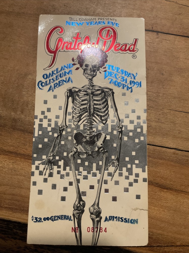 Grateful Dead 1991 New Years Eve Mail Order Ticket Stub-image