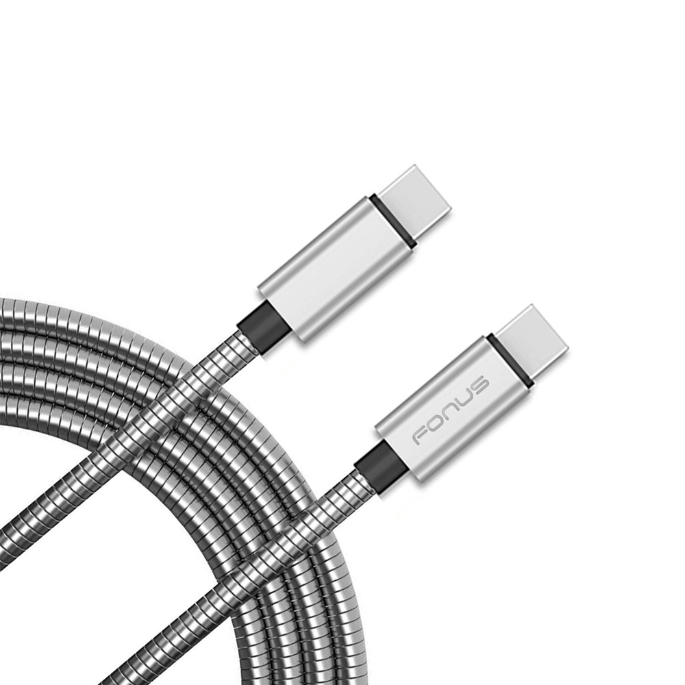Type-C to USB-C 3ft Metal PD Cable Charger Cord Power Wire Sync Long for Tablets