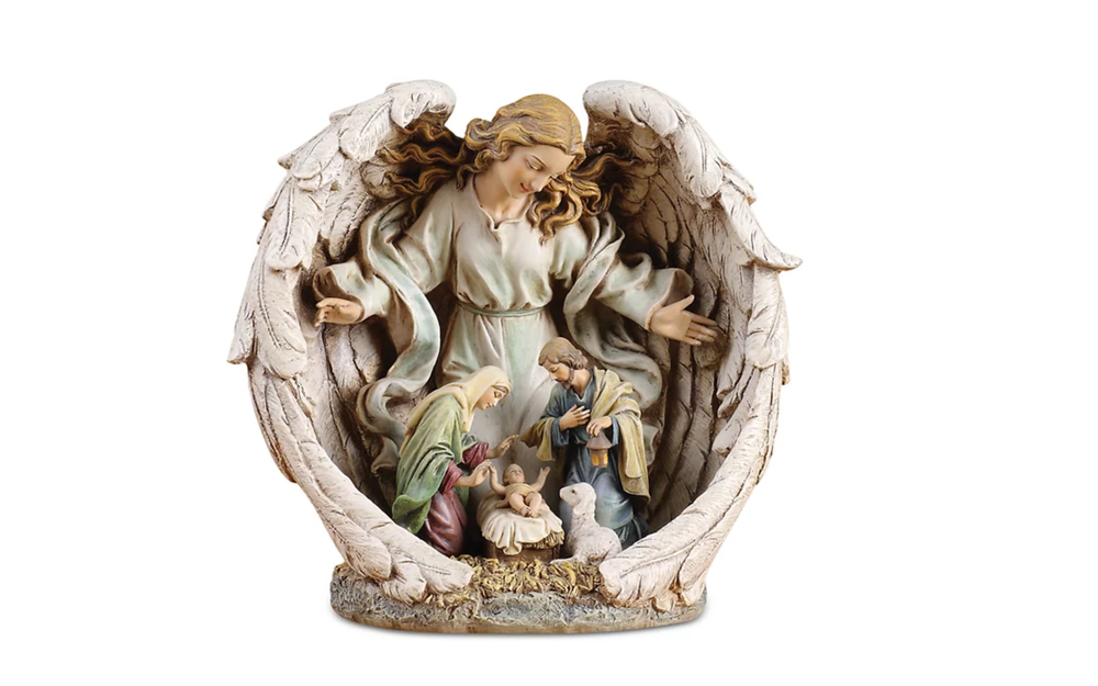 NIB Napco Guardian Angel with Holy Family | MSRP $180