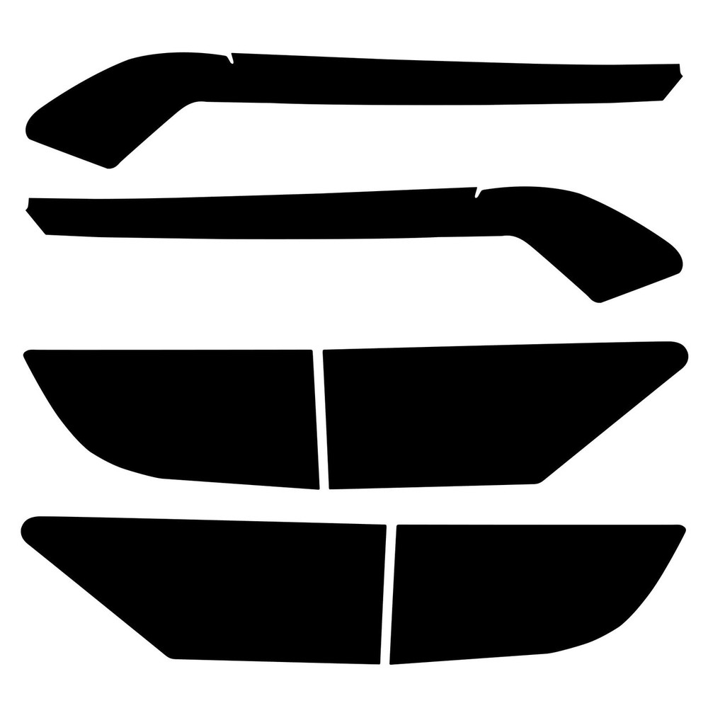 NDRUSH Smoked Light Stickers Kit for Headlight Eyelid Vinyl Tint Film Overlays