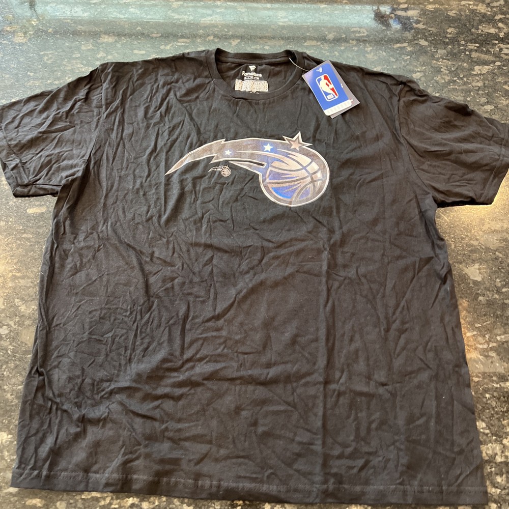 Orlando Magic Mens XL Black Shirt with Minor Logo Imperfection