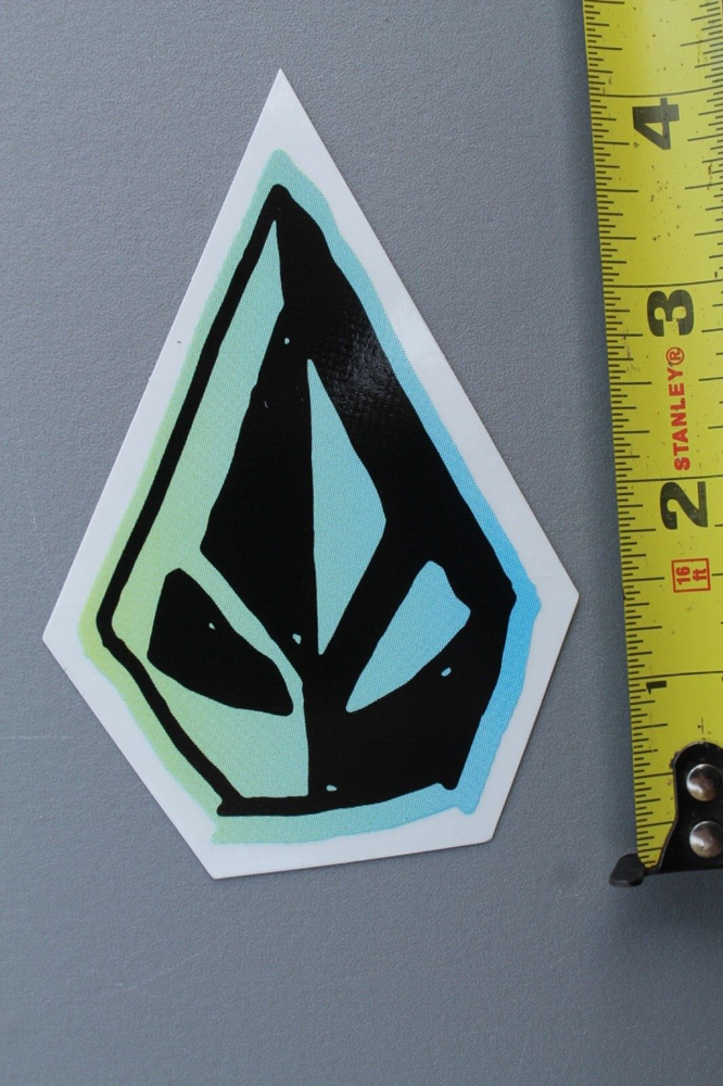 Volcom Stone Crystal Green Fade Art Black VC2 Original Skateboarding STICKER