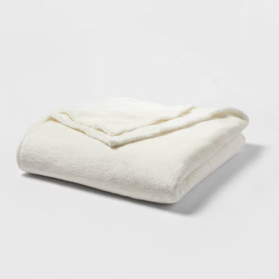 Microplush Full/Queen Bed Blanket in Sour Cream by Threshold  -image