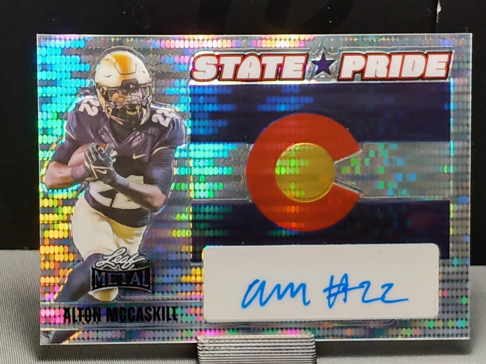2024 Leaf Metal State Pride Silver Pulsar Prismatic Auto 5/5 Alton McCaskill Rookie Card