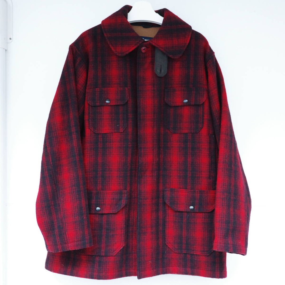 80s Vintage Woolrich 503 Hunting Coat Buffalo Plaid Mackinaw Size 48