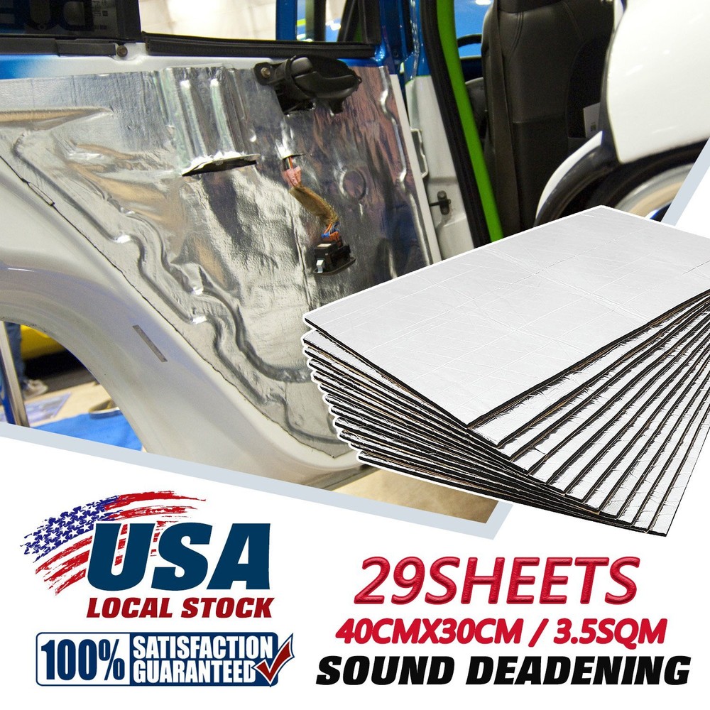 40*30cm 5mm Car Roof Heat Sound Insulation Mat Noise Deadening Deadener 197mil
