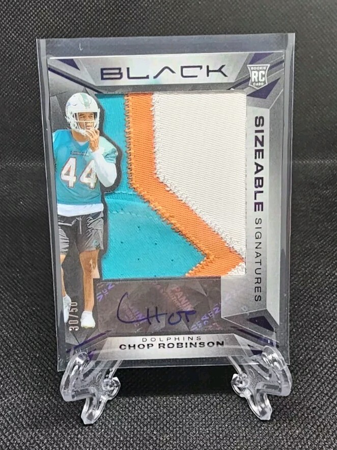 2024 Black Chop Robinson 3 Color Patch Rookie Auto RC 50 Miami Dolphins