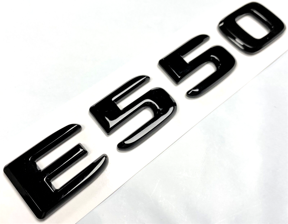 BLACK E550 FIT MERCEDES REAR TRUNK EMBLEM BADGE NAMEPLATE DECAL LETTER NUMBER