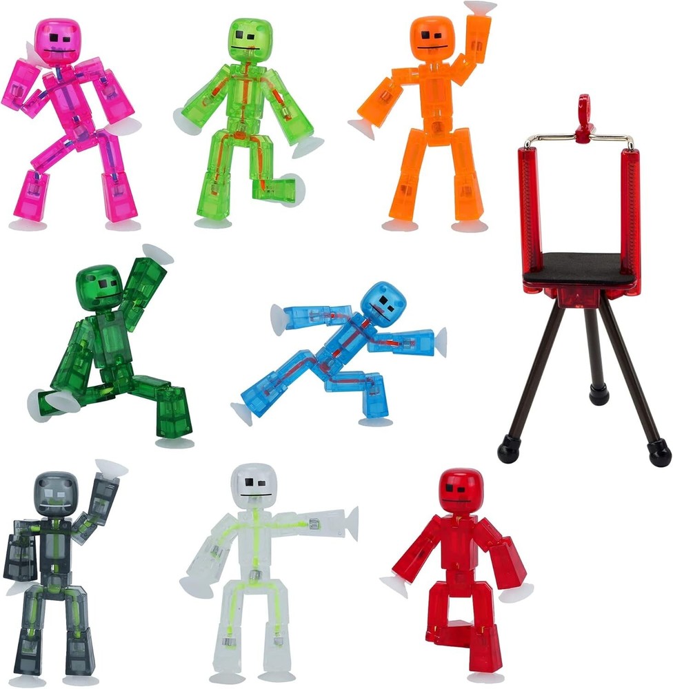 Inspire Imagination: 8 Collectible Action Figures & Tripod for Young Filmmakers