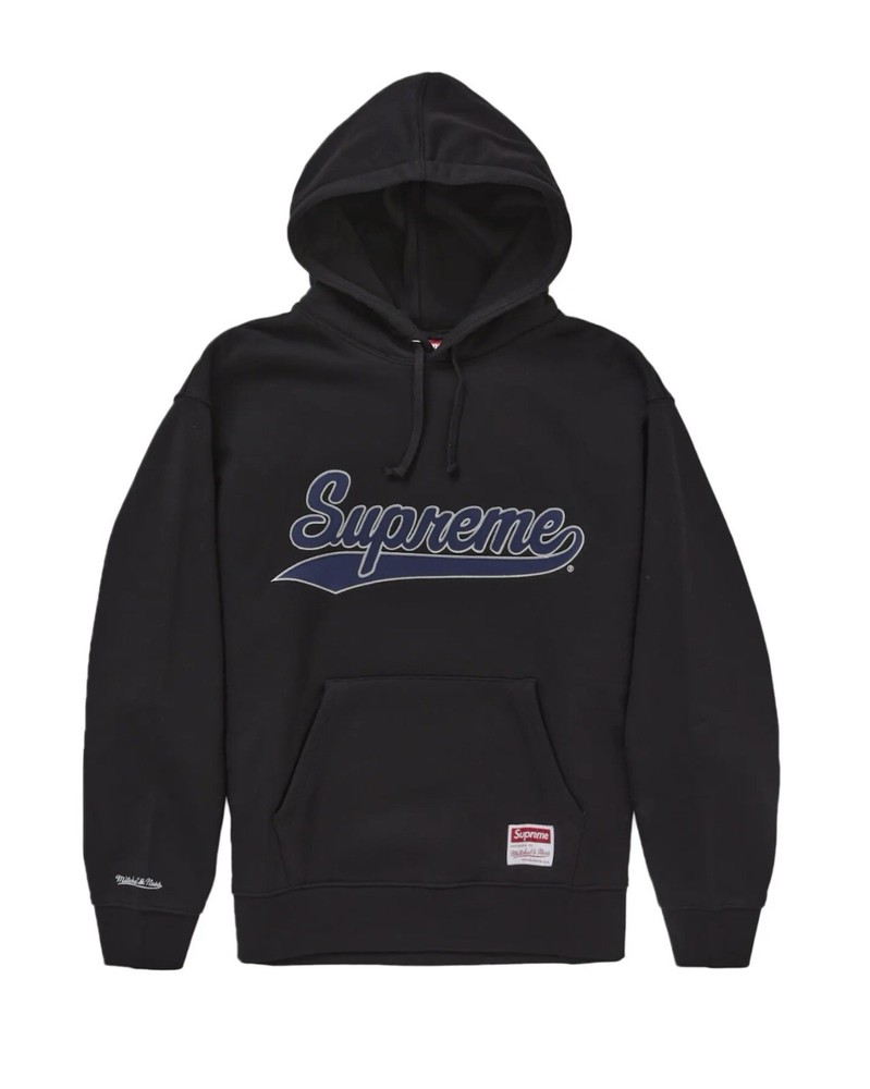 Supreme Mitchell & Ness NCAA Hooded Sweatshirt Georgetown Black *INHAND*