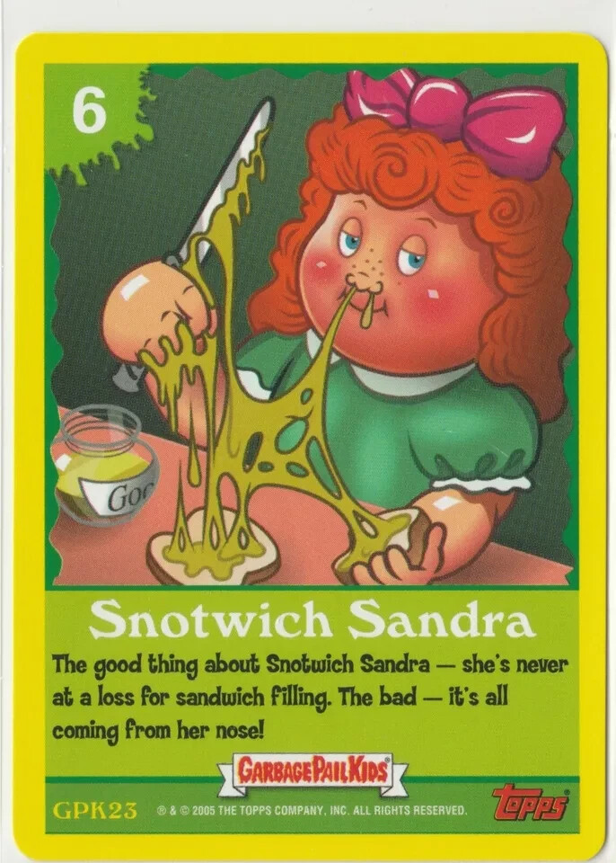 Garbage Pail Kids GPK 2005 ANS4 Snotwich Sandra #23 Game Cards