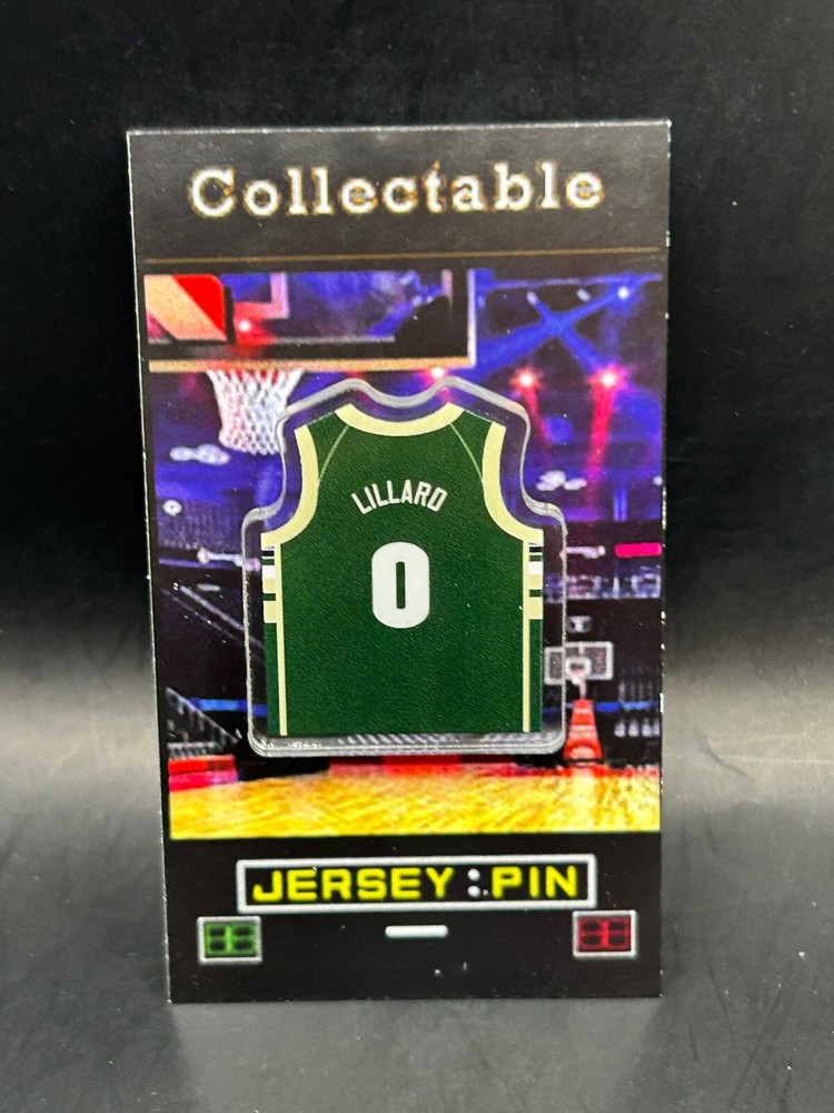 Milwaukee Bucks Damian Lillard Jersey Lapel Pin - Classic Collectible
