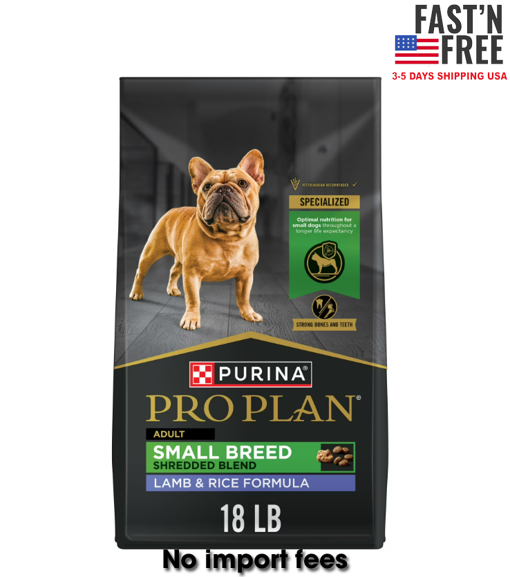 Purina Pro Plan Small Breed Dog Food Shredded Blend Lamb and Rice Formula