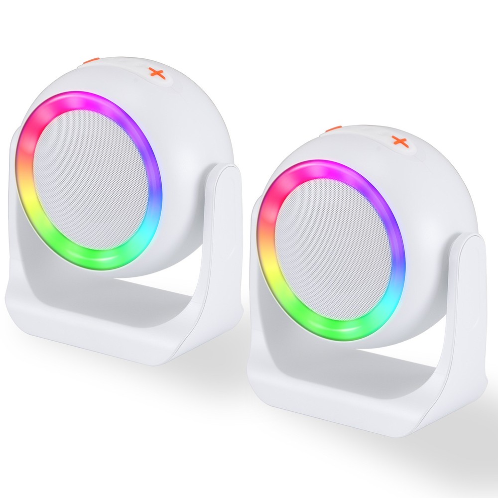 2PCS Mini Wireless Bluetooth Party Speaker Stereo Bass USB AUX FM Radio TWS