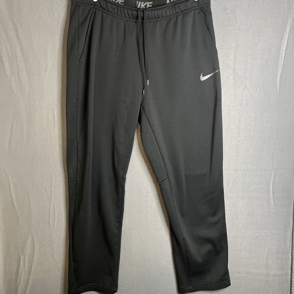 Nike Dri Fit Therma Pants Black Men XL Sweatpants Drawstring Pockets 932253-010