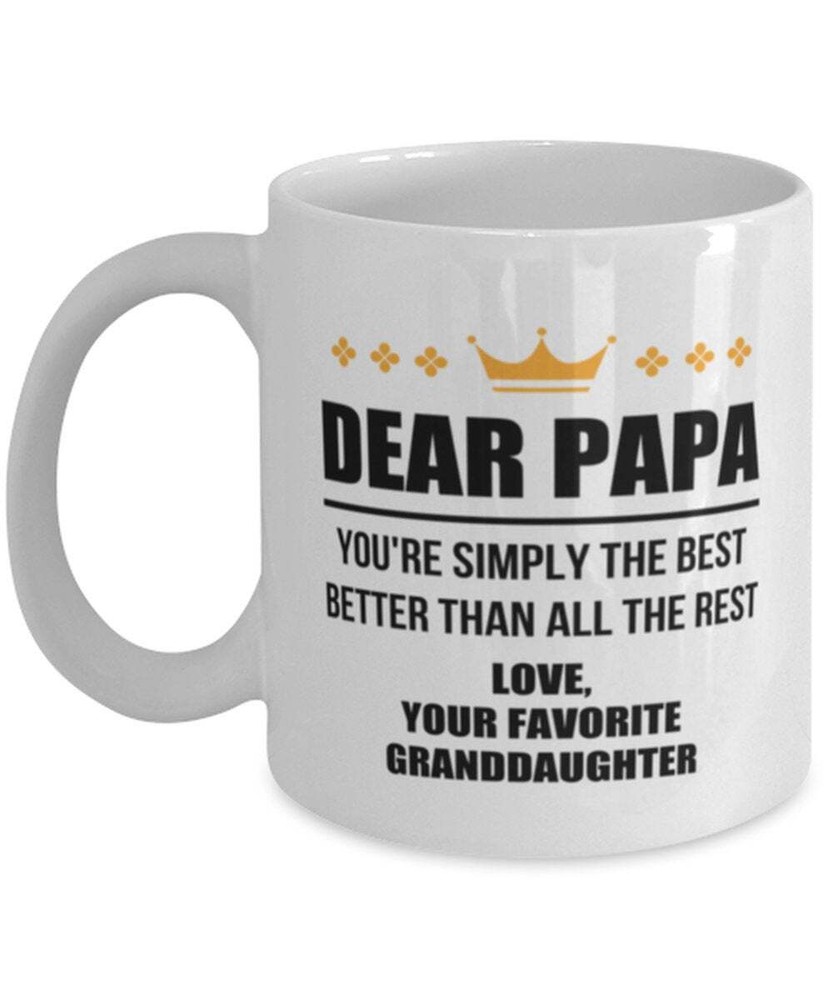 Best Funny Papa Mug Gift From Granddaughter for Father's Day
