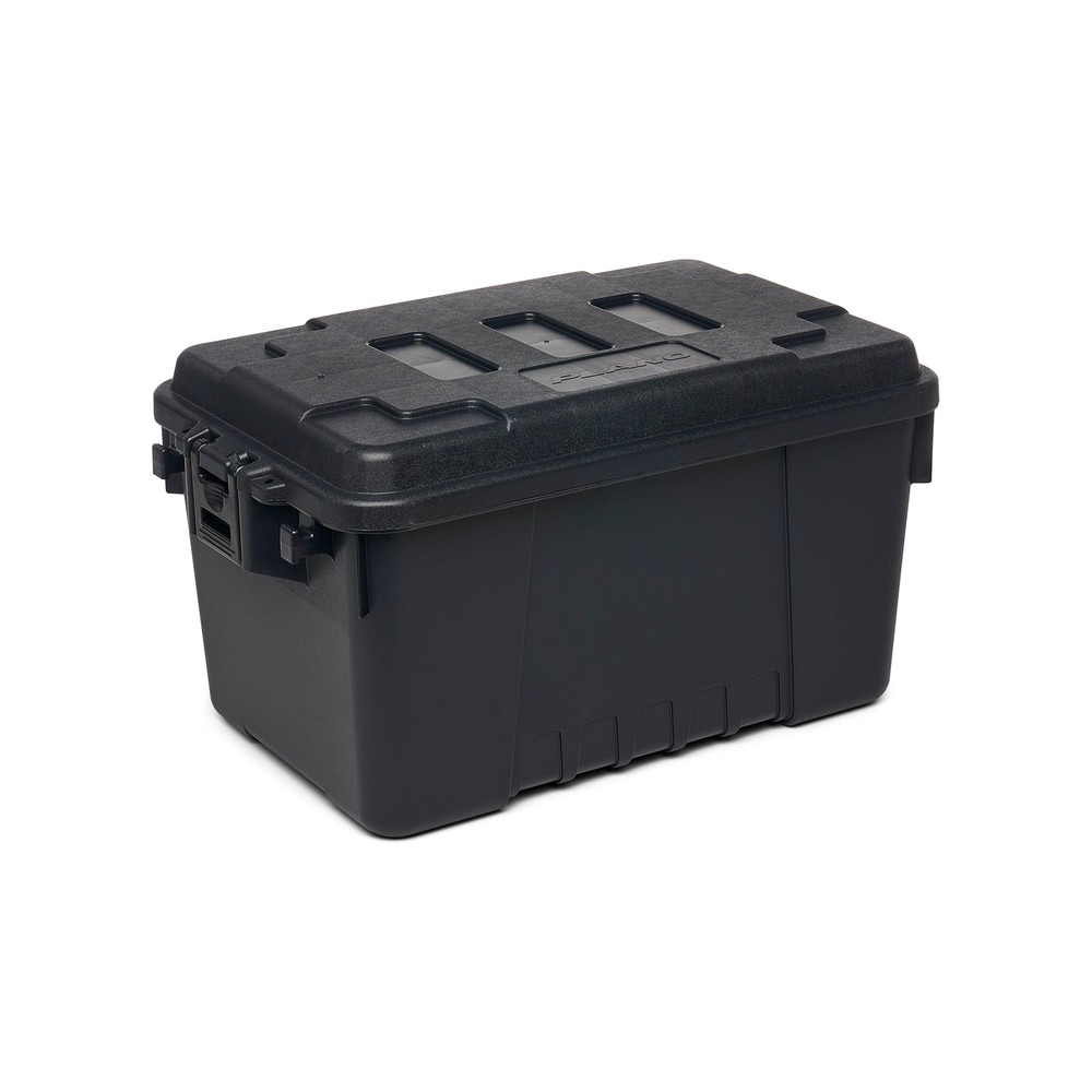 Lockable 14-Gallon Black Sportsman's Trunk for Secure Storage