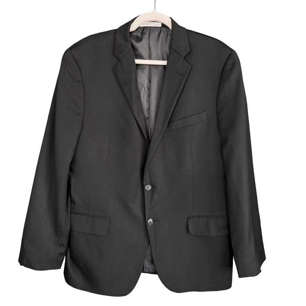 Joseph Abboud REDA Super 110s Italian Wool Slim Fit Black Blazer Mens Size 42R