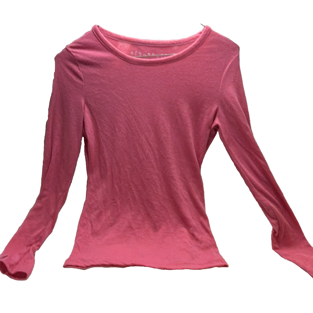 Aéropostale Pink Knit Long Sleeve Crew Neck Women's T-Shirt Size S