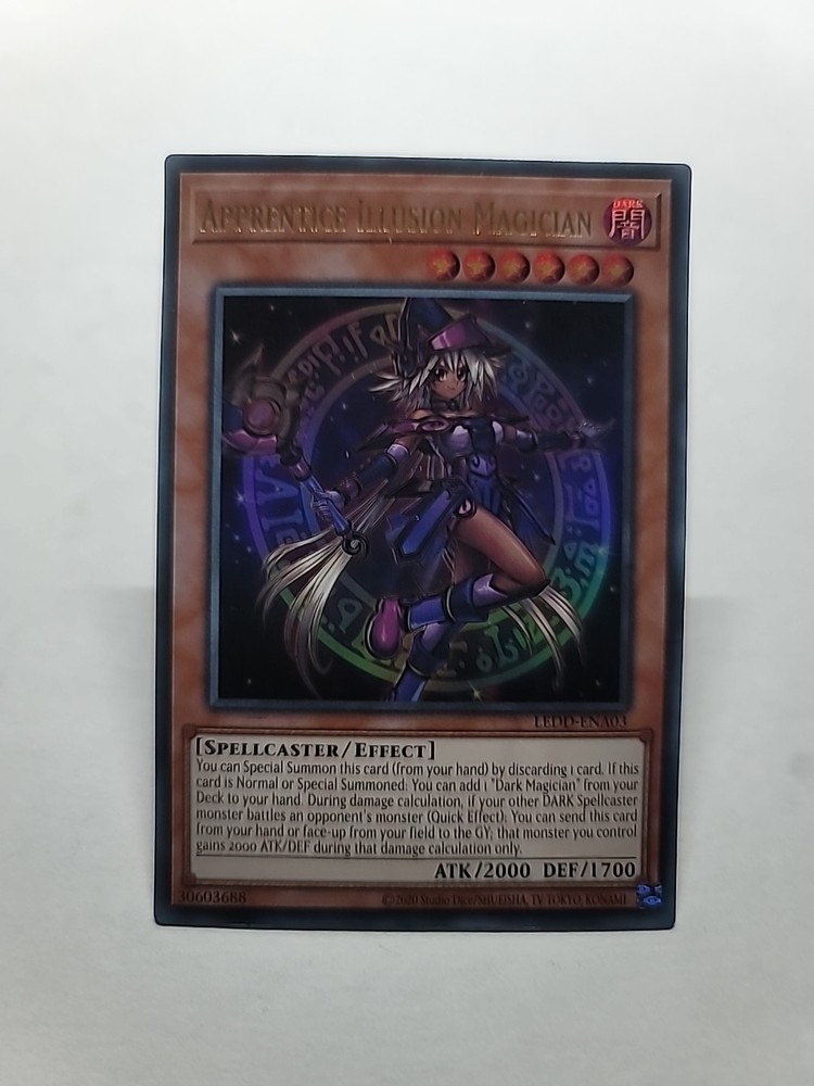 YuGiOh LEDD Apprentice Illusion Magician Ultra Rare Holo NM Unlimited Edition