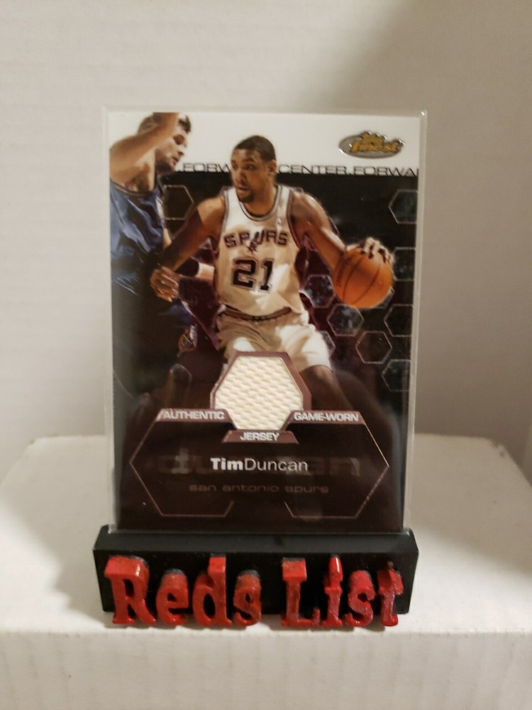 2002-03 Finest Game-Worn Jersey 841/999 Tim Duncan #126 San Antonio Spurs HOF
