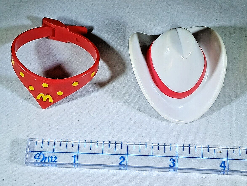 VTG 1988 McDonald Buddy McNugget Cowpoke Hat & Belt, Preowned