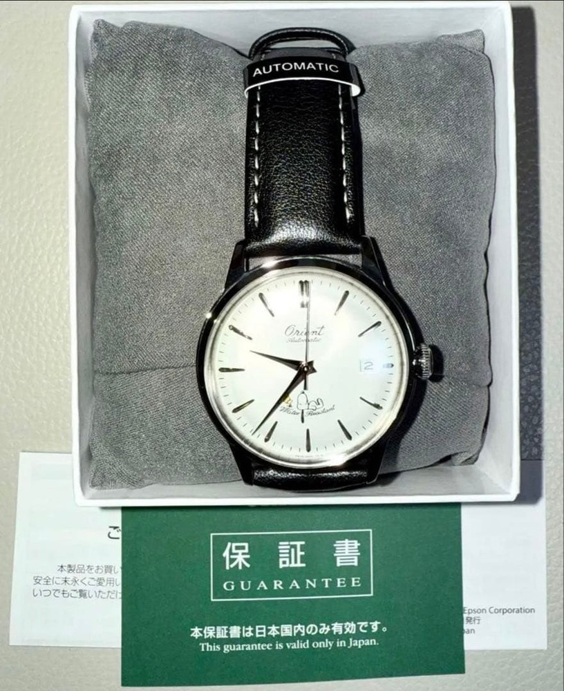 Orient Peanuts Limited Edition Bambino Watch 38mm Leather S/S Quartz New