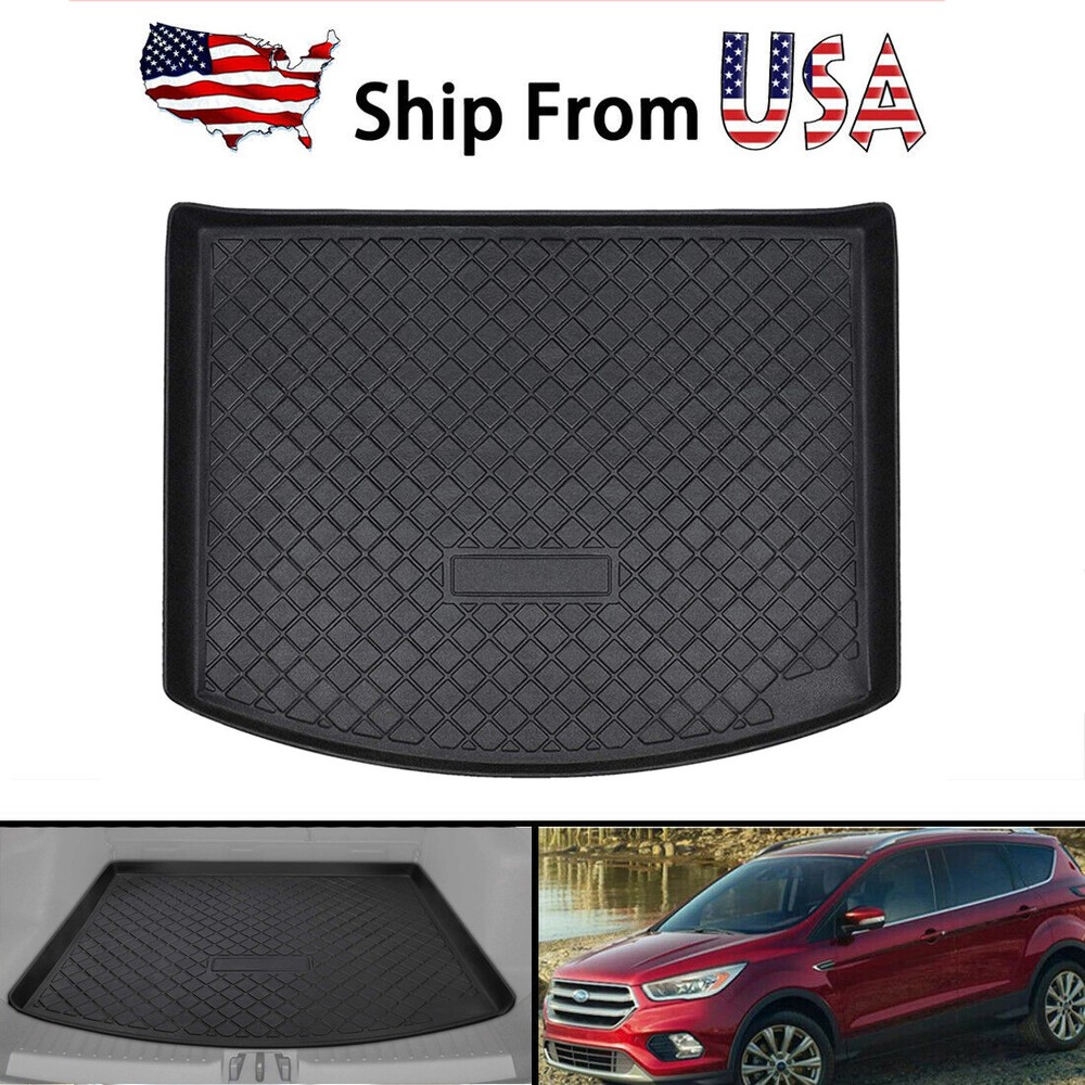 TPO Cargo Trunk Tray Boot Liner Floor Mat Black for Ford Escape 2013-2019