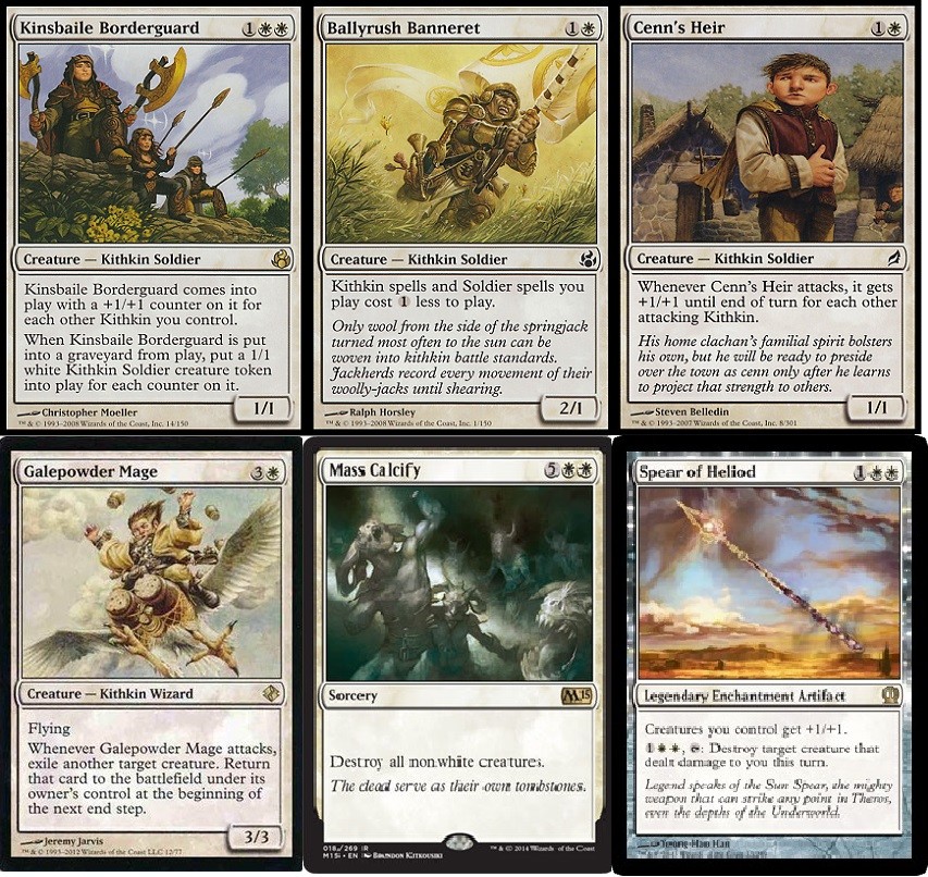 Kithkin White MTG Deck with Kinsbaile and Mass Calcify 60 Cards Magic Gathering