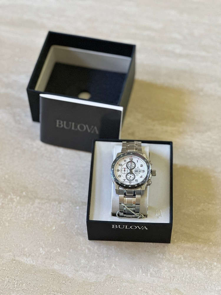 New Bulova 98C114 Marine Star Chronograph Men's Watch with Tachymeter