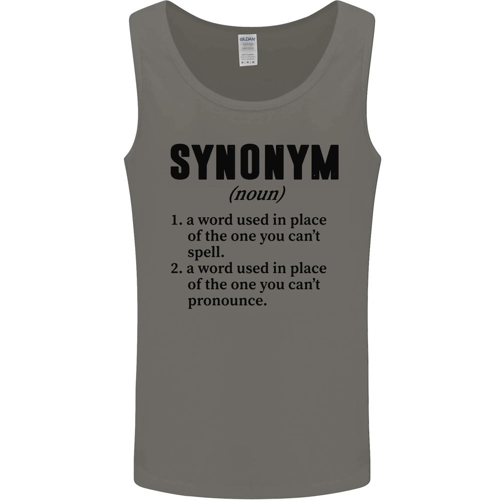 Synonym Funny Definition Slogan Mens Vest Tank Top